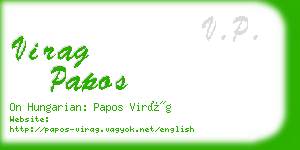 virag papos business card